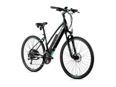 Dámské crossové elektrokolo Leader Fox BARNET 28" černá mat/zelená 2019 - Dámské crossové elektrokolo Leader Fox BARNET 28" černá mat/zelená 2019