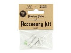 Ventilková sada PEATY'S X CHRIS KING (MK2)TUBELESS VALVES ACCESSORY KIT - silver/stříbrná - Ventilková sada PEATY'S X CHRIS KING (MK2)TUBELESS VALVES ACCESSORY KIT - silver/stříbrná