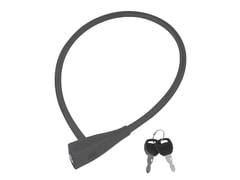 Zámek Force klíčkový silikon.bez držáku 65cm/10mm, šedý - Zámek Force klíčkový silikon.bez držáku 65cm/10mm, šedý