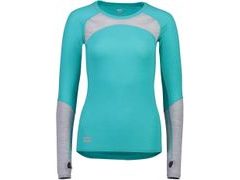 Triko Mons Royale merino BELLA TECH LS tropicana / grey marl - Triko Mons Royale merino BELLA TECH LS tropicana / grey marl