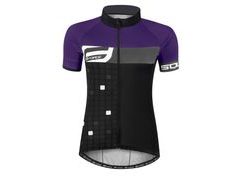 Dámský dres s krátkým rukávem FORCE SQUARE LADY, černo-fialový - Dámský dres s krátkým rukávem FORCE SQUARE LADY, černo-fialový