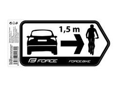 Nálepka FORCE 1,5 m na auto 184 x 84 mm černá - Nálepka FORCE 1,5 m na auto 184 x 84 mm černá