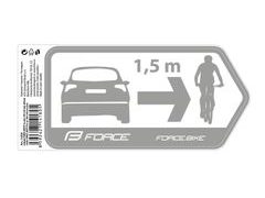 Nálepka FORCE 1,5 m na auto 184 x 84 mm stříbrná - Nálepka FORCE 1,5 m na auto 184 x 84 mm stříbrná