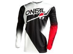 pánský dres dlouhý rukáv O'NEAL ELEMENT RACEWEAR černá/bílá/červená 