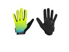 rukavice FORCE KID MTB ANGLE letní, fluo-modré - rukavice FORCE KID MTB ANGLE letní, fluo-modré