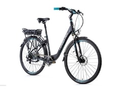 Dámské trekkingové elektrokolo Leader Fox INDUKTORA 28" černá mat/modrá 2018 - Dámské trekkingové elektrokolo Leader Fox INDUKTORA 28" černá mat/modrá 2018