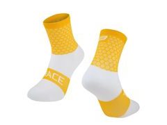Ponožky FORCE TRACE, žluto-bílé 
