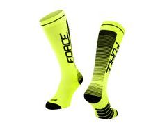 Ponožky FORCE COMPRESS, fluo-černé - Ponožky FORCE COMPRESS, fluo-černé