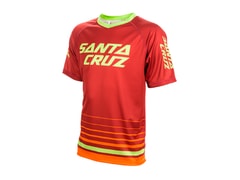 Dres Santa Cruz STRIPED TRAIL JERSEY, burgundy - Dres Santa Cruz STRIPED TRAIL JERSEY, burgundy