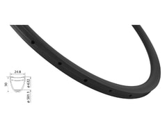 Ráfek Force Karbon MTB 29" galuskový, 30mm, 28děr - Ráfek Force Karbon MTB 29" galuskový, 30mm, 28děr