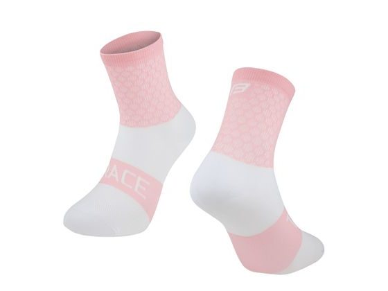 Ponožky FORCE TRACE, růžovo-bílé
