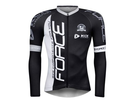 Dres s dlouhým rukávem FORCE TEAM PRO PLUS, , černo-šedý