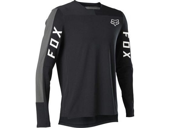 Pánský enduro dres FOX Defend Pro Ls Jersey Black -  dlouhý rukáv