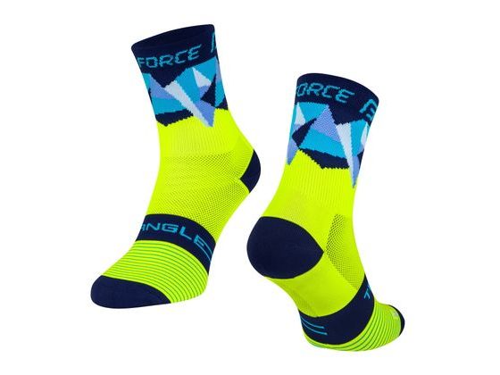 Ponožky FORCE TRIANGLE, fluo - modré