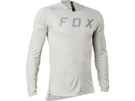 Pánský enduro dres FOX  Flexair Pro Ls Jersey Vintage White - dlouhý rukáv