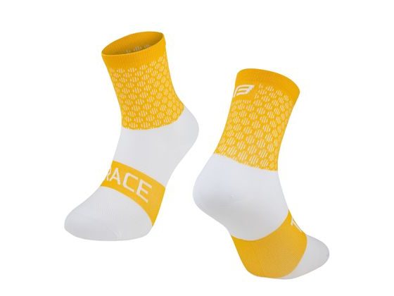 Ponožky FORCE TRACE, žluto-bílé