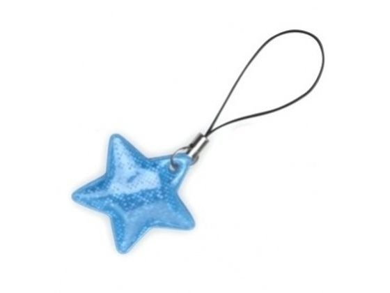 Reflexní taháček na zip Hvězda modrá