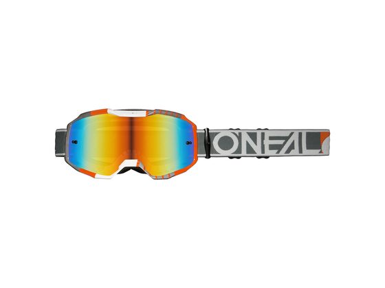 Brýle O'NEAL B-10 DUPLEX bílá/šedá/oranžová - radium red