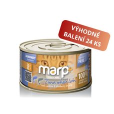 Marp Holistic Plus konzerva pre mačky – Tuniak so sardinkami a čučoriedkami v želé 24x70g
