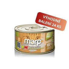 Marp Holistic Plus konzerva pre mačky – Kuracie paté s hovädzími kúskami 24x70g