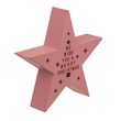 Růžová dřevěná stojící hvězda s LED diodou