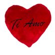 XXL-Červené plyšové srdce s italským nápisem miluji tě