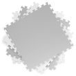 Velká pěnová podložka, puzzle 4 kusy, bílá a šedá