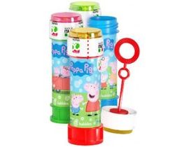 Bublifuk 60ml Peppa Pig/Prasátko Peppa 11,5cm 4 barvy 36ks v boxu