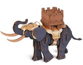 RoboTime Dřevěná skládačka Bojovný slon