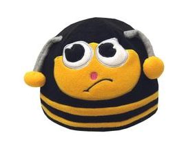 Dětská zimní čepice včelka žlutá