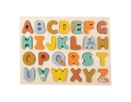 Small Foot Vkládací puzzle Safari abeceda