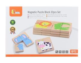 Dřevěné magnetické puzzle - zvířátka