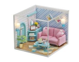 Dvěděti miniatura domečku Slunný obývací pokoj