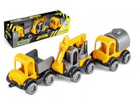 Auto stavební Kid Cars 3ks plast 10cm v krabičce 30x8x10cm 12m+ Wader