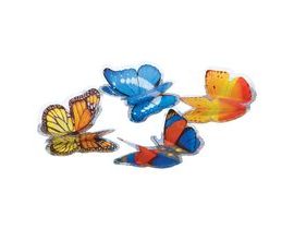 3D samolepky motýlci různé druhy