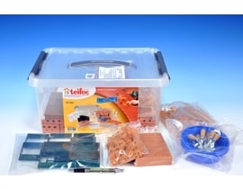 Stavebnice Teifoc School Set v plastovém boxu s úchyty 39x19x29cm