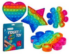 Fidget Pop Toy, antistresová hračka, Rainbow, duhová, 3 druhy, Star,