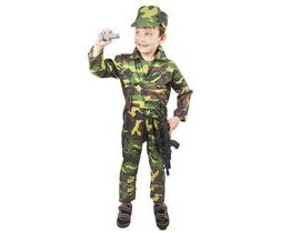 Dětský kostým voják Woodland (S)