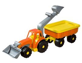 Androni Traktorový nakladač s vlekem Power Worker - délka 58 cm, oranžový