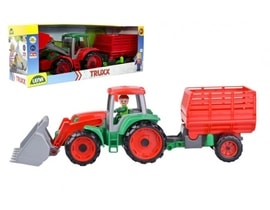 Auto Truxx traktor nakladač s přívěsem na seno s figurkou