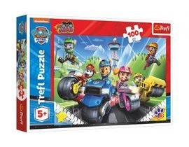 Puzzle Tlapková patrola na motorkách/Paw patrol 100 dílků 41x27,5cm v krabici 29x19x4cm