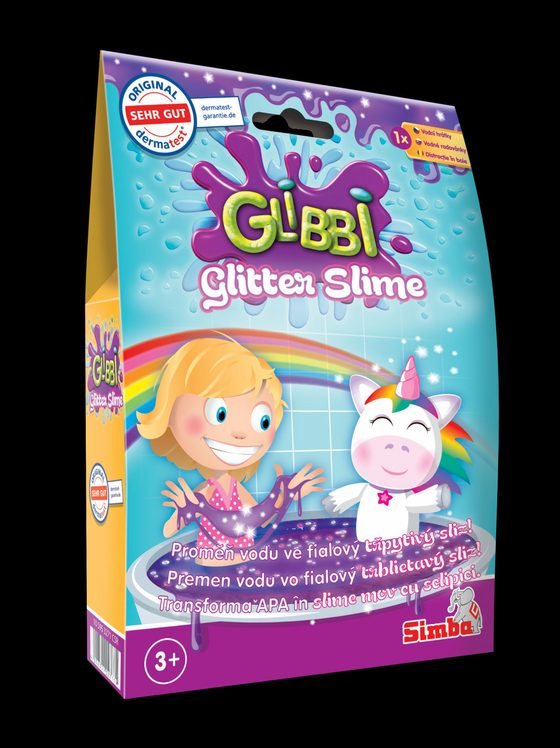 Glibbi Glitter Slime sliz fialový třpytivý, DP10