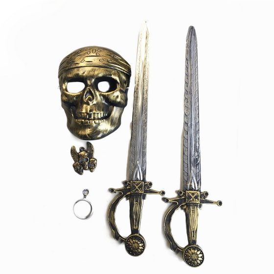 Pirátská sada s maskou a 2 meči