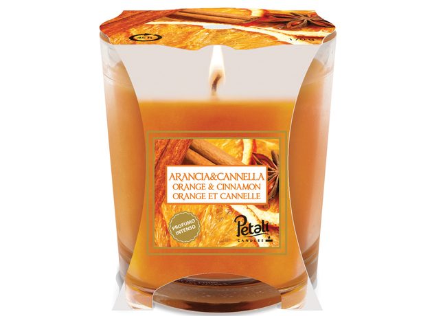 PETALI vonná svíčka ve skle Orange & Cinnamon - hoření 45h