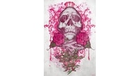 1Wall fototapeta Miami Ink Růžová lebka 158x232 cm