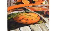 3D italské povlečení 100% bavlna Canella pomeranč & hřebíček