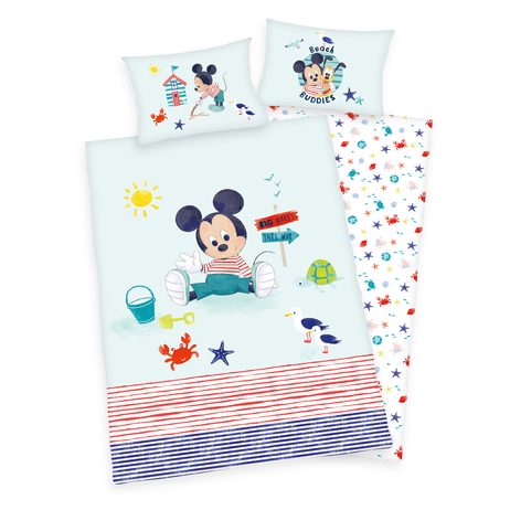 Obliečky pre bábätká Mickey Mouse Beach 100x135/40x60cm