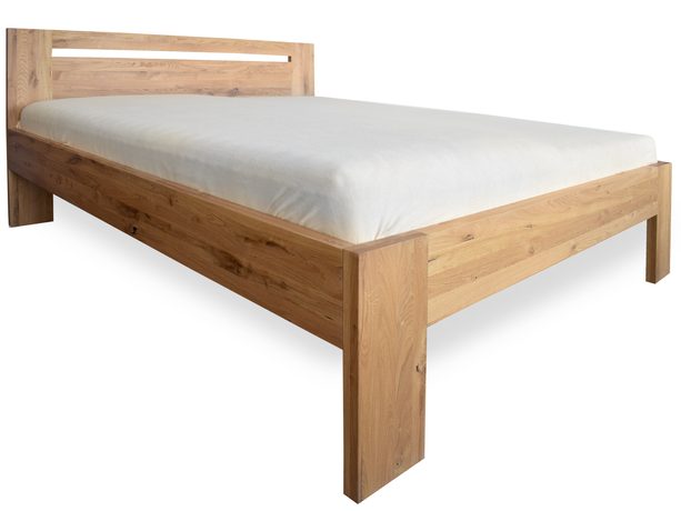 Dubová postel Grandioso 4 cm masiv rustik