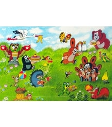 Pěnové puzzle Krtek - Na louce 12d - Produkt Pěnové puzzle Krtek - Na louce 12d