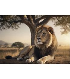 Puzzle Odpočívající lev 500d - Puzzle Odpočívající lev 500d
